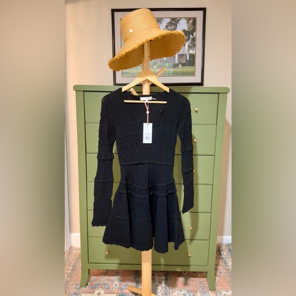 LoveShackFancy LAVENDER POINTELLE KNIT MINI DRESS, brand new with tags, no flaws - Picture 6 of 11